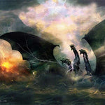 "Godzilla King of Monsters" Ghidorah Character Rubber Mat Slim