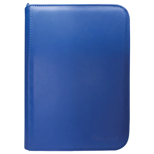 Ultra PRO Vivid 4-Pocket Zippered Binder: Blue - TCG Omega