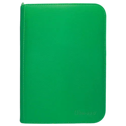 Ultra PRO Vivid 4-Pocket Zippered Binder: Green - TCG Omega