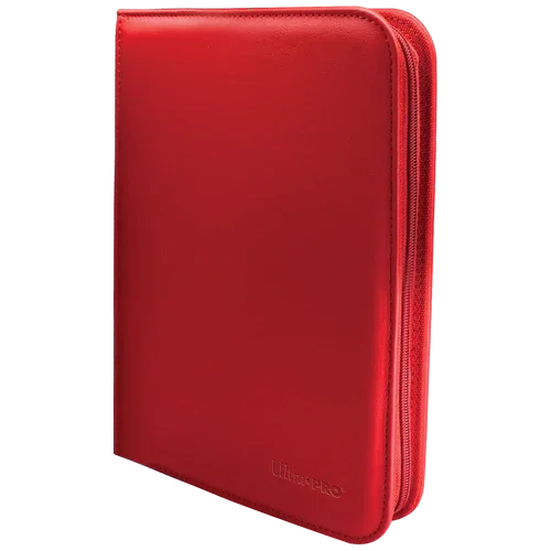 Ultra PRO Vivid 4-Pocket Zippered Binder: Red - TCG Omega