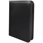 Ultra PRO Vivid 4-Pocket Zippered Binder: Black - TCG Omega