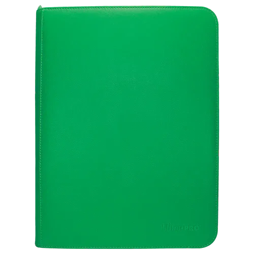 Ultra PRO Vivid 9-Pocket Zippered Binder: Green - TCG Omega