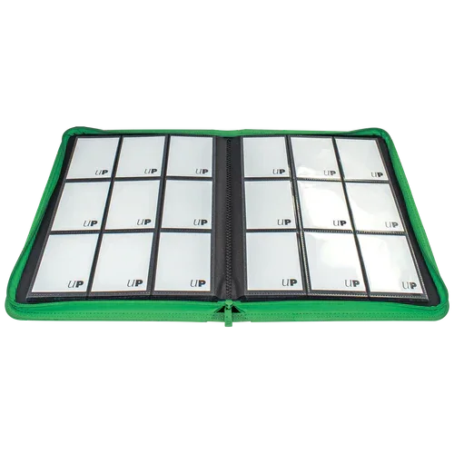 Ultra PRO Vivid 9-Pocket Zippered Binder: Green - TCG Omega