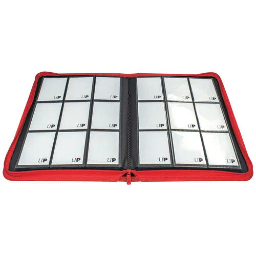 Ultra PRO Vivid 9-Pocket Zippered Binder: Red - TCG Omega