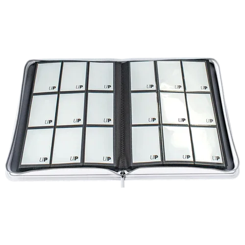 Ultra PRO Vivid 9-Pocket Zippered Binder: White - TCG Omega