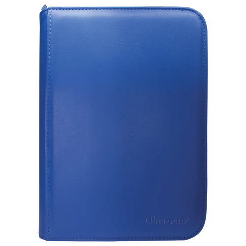 Ultra PRO Vivid 4-Pocket Zippered Binder: Blue - TCG Omega