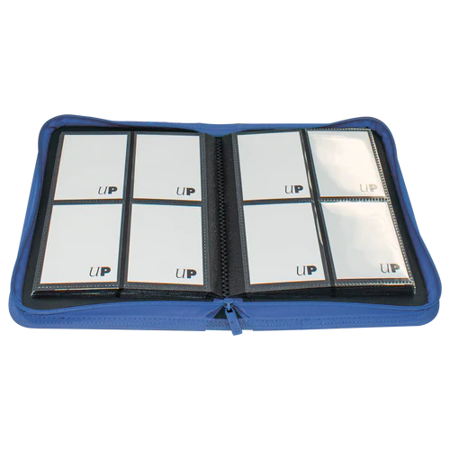 Ultra PRO Vivid 4-Pocket Zippered Binder: Blue - TCG Omega