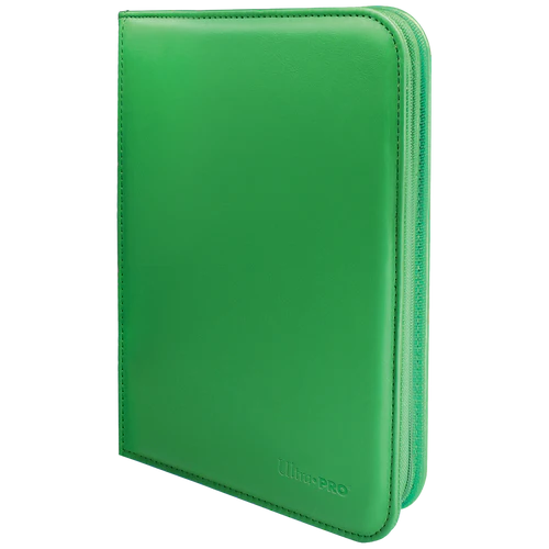 Ultra PRO Vivid 4-Pocket Zippered Binder: Green - TCG Omega