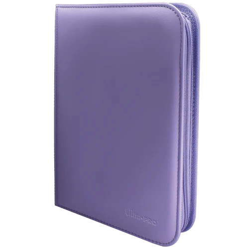 Ultra PRO Vivid 4-Pocket Zippered Binder: Purple - TCG Omega