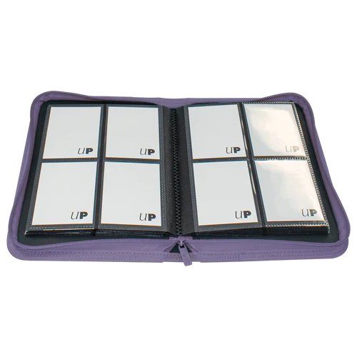 Ultra PRO Vivid 4-Pocket Zippered Binder: Purple - TCG Omega