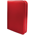 Ultra PRO Vivid 4-Pocket Zippered Binder: Red - TCG Omega