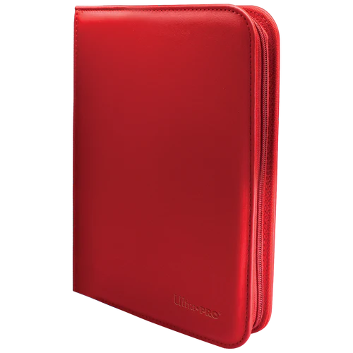 Ultra PRO Vivid 4-Pocket Zippered Binder: Red - TCG Omega