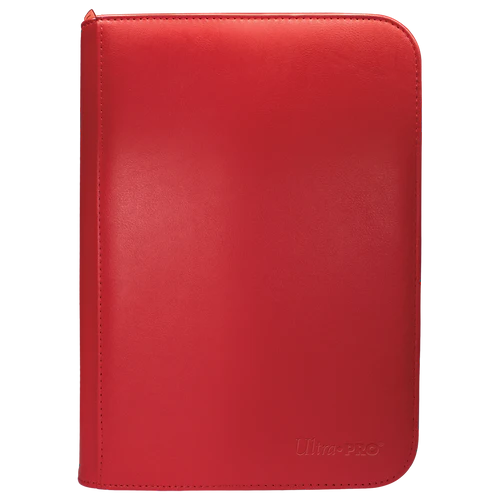 Ultra PRO Vivid 4-Pocket Zippered Binder: Red - TCG Omega