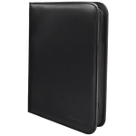 Ultra PRO Vivid 4-Pocket Zippered Binder: Black - TCG Omega