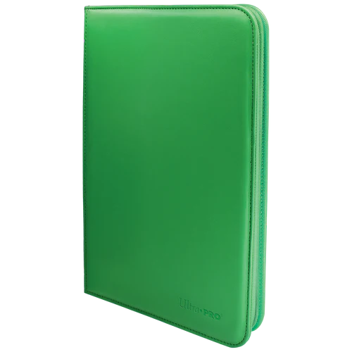 Ultra PRO Vivid 9-Pocket Zippered Binder: Green - TCG Omega