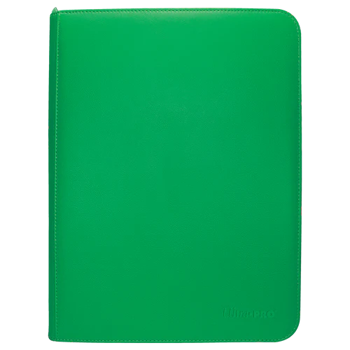 Ultra PRO Vivid 9-Pocket Zippered Binder: Green - TCG Omega