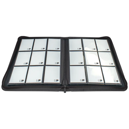 Ultra PRO Vivid 9-Pocket Zippered Binder: Black - TCG Omega