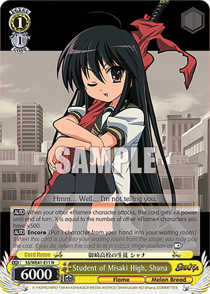 Student of Misaki High, Shana (SS/WE41-E11) - TCG Omega