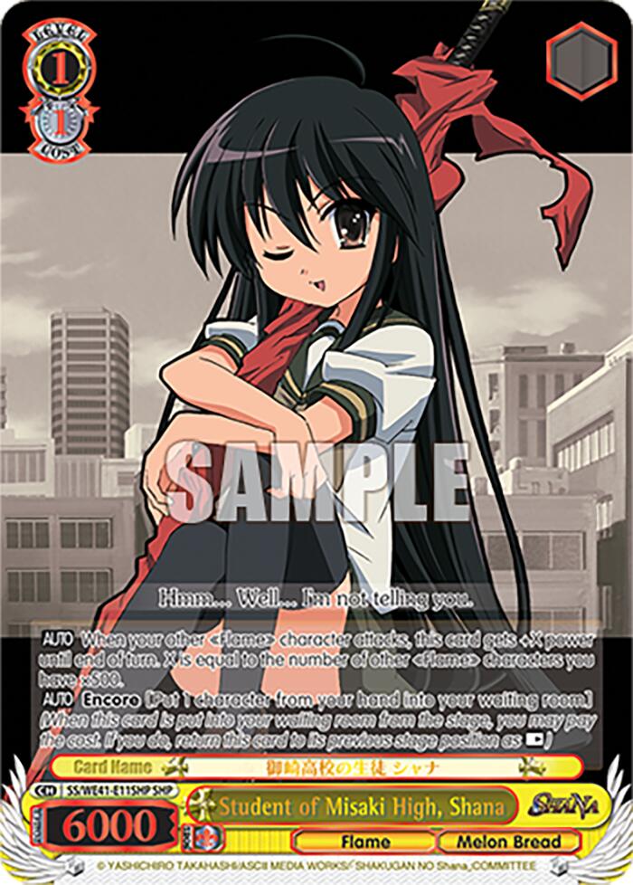 Student of Misaki High, Shana (SS/WE41-E11SHP) - TCG Omega