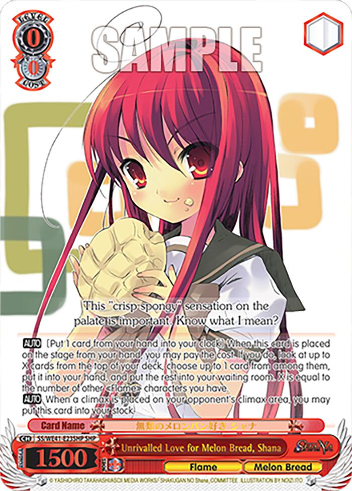 Unrivalled Love for Melon Bread, Shana (SS/WE41-E23SHP) - TCG Omega