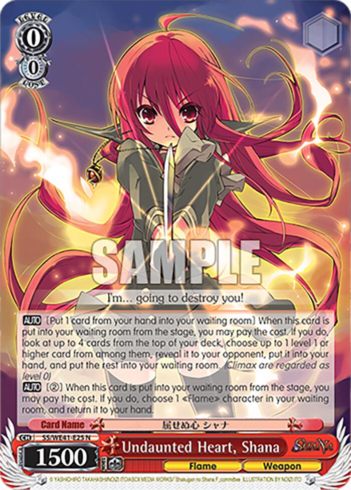 Undaunted Heart, Shana (SS/WE41-E25) - TCG Omega