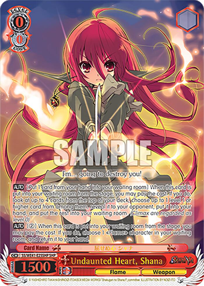 Undaunted Heart, Shana (SS/WE41-E25SHP) - TCG Omega