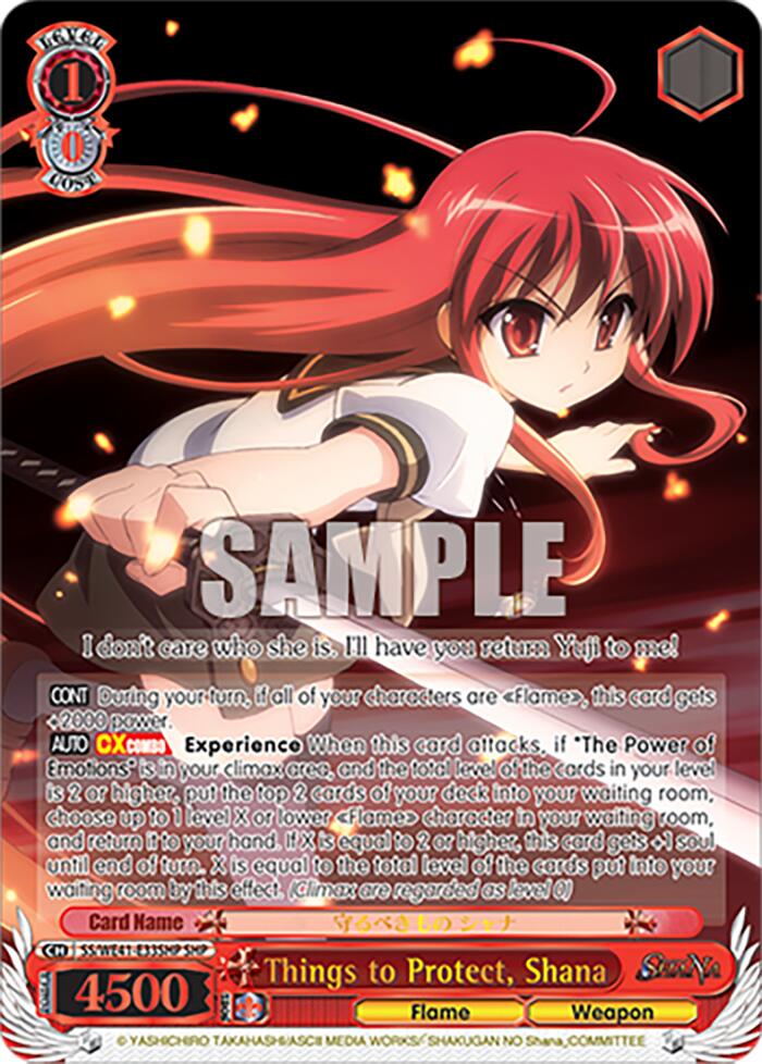 Things to Protect, Shana (SS/WE41-E33SHP) - TCG Omega