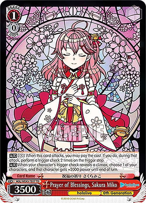 Prayer of Blessings, Sakura Miko (HOL/WE45-TE07) - TCG Omega