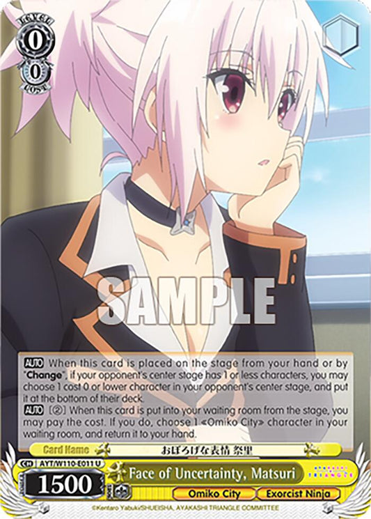 Face of Uncertainty, Matsuri (AYT/W110-E011) - TCG Omega