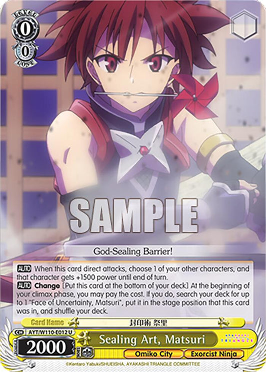 Sealing Art, Matsuri (AYT/W110-E012) - TCG Omega