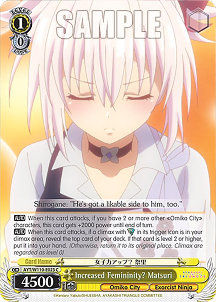 Increased Femininity? Matsuri [AYT - 023]