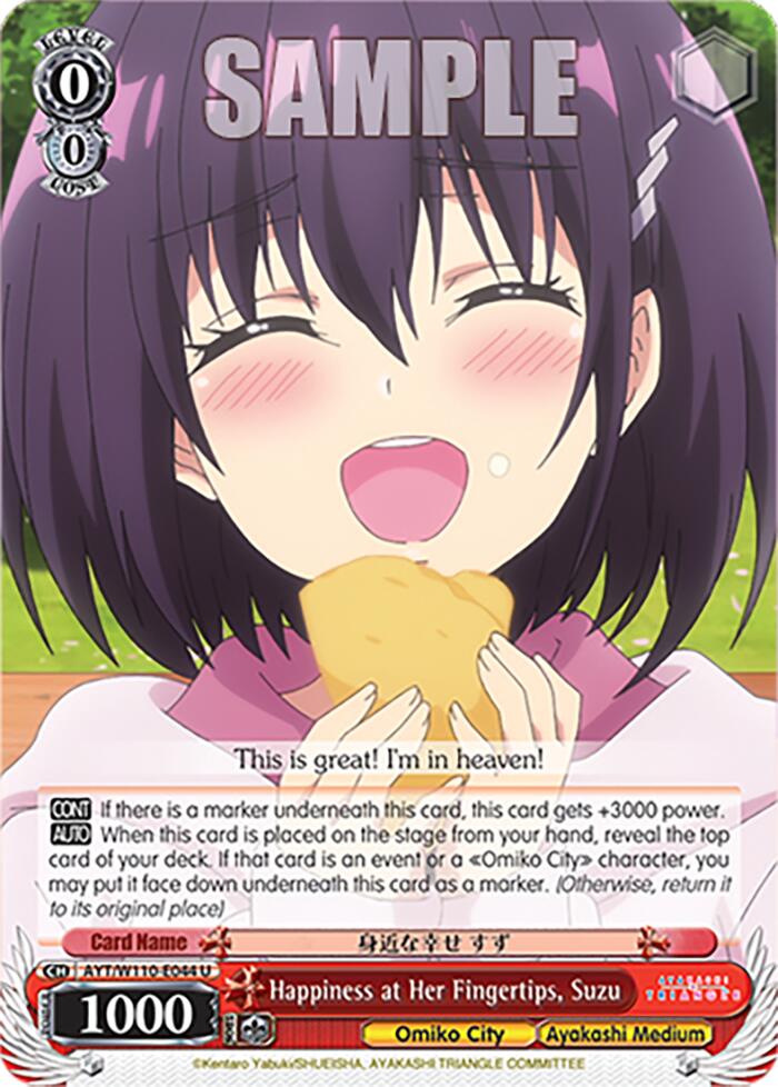 Happiness at Her Fingertips, Suzu (AYT/W110-E044) - TCG Omega