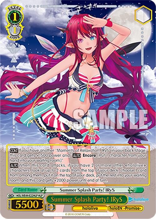 Summer Splash Party! IRyS (HOL/WE44-E22HLP) - TCG Omega