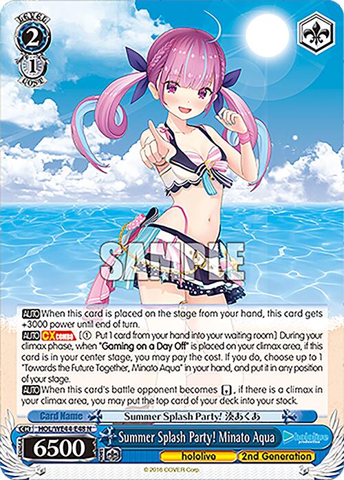 Summer Splash Party! Minato Aqua (HOL/WE44-E48) - TCG Omega