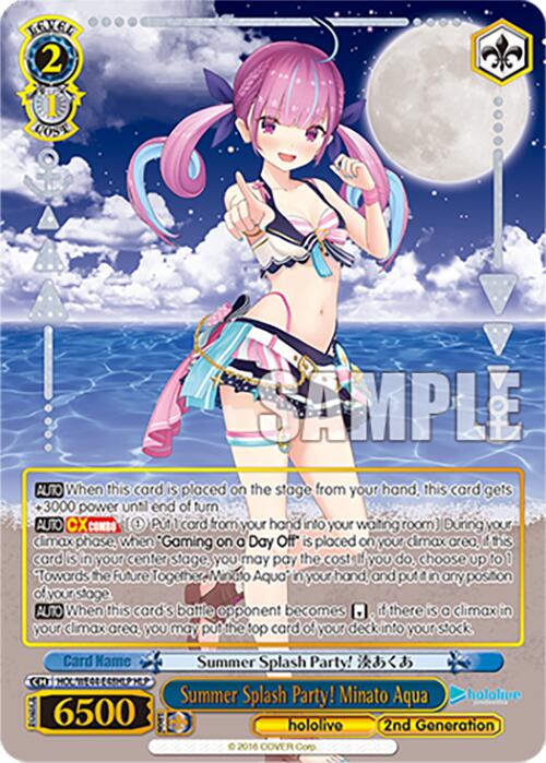 Summer Splash Party! Minato Aqua (HOL/WE44-E48HLP) - TCG Omega