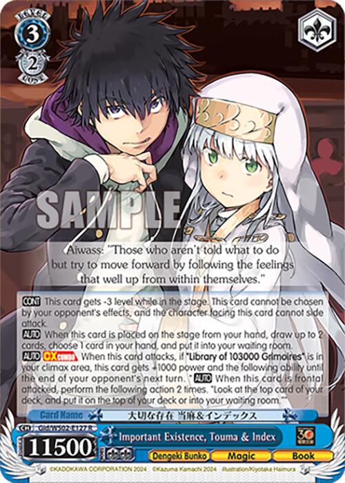 Important Existence, Touma & Index [G** - 127]