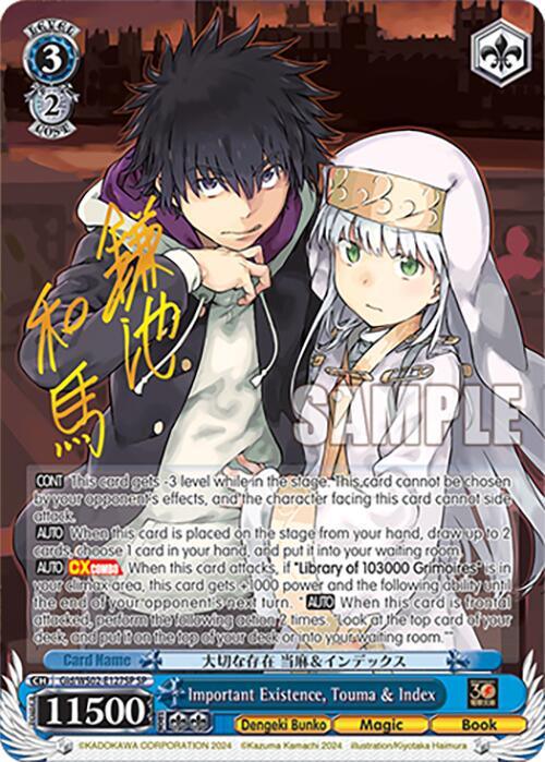 Important Existence, Touma & Index (SP) [G** - 127]
