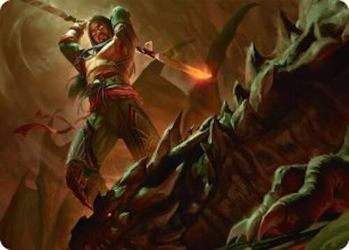Sarkhan's Resolve Art Card (18/54) [AATDM - 18]
