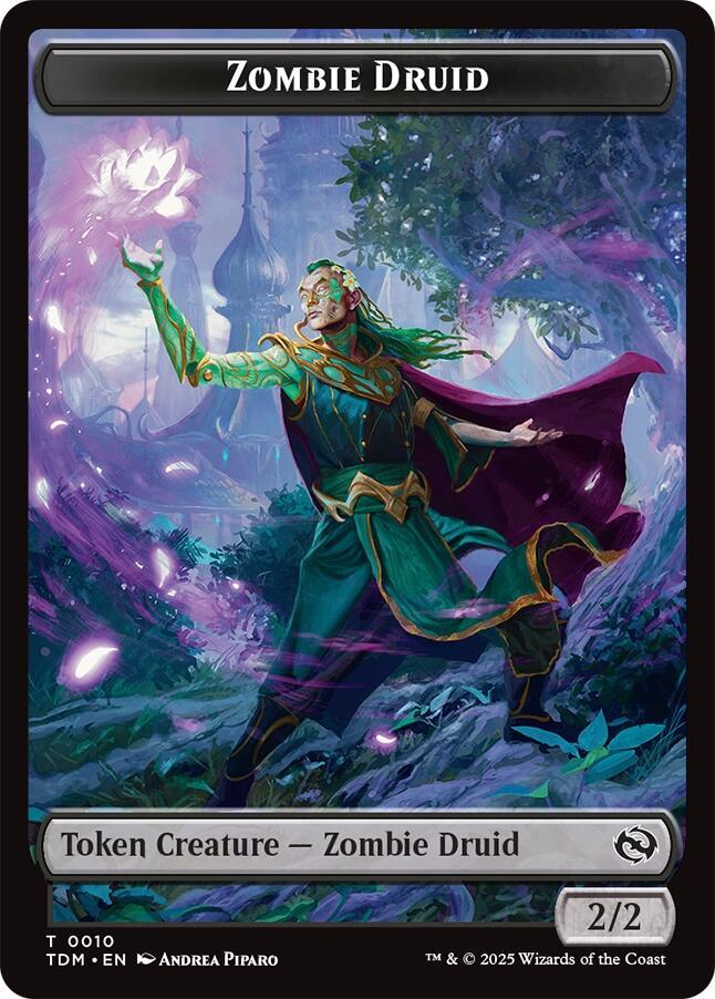 Zombie Druid // Treasure Double-Sided Token [TDM - 10 // 16]