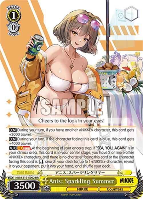 WS NIKKE アニス スパークリングサマー NIK/S117-002SP NIKKE Anis: Sparkling Summer Signed Card SP Weiss Schwarz
